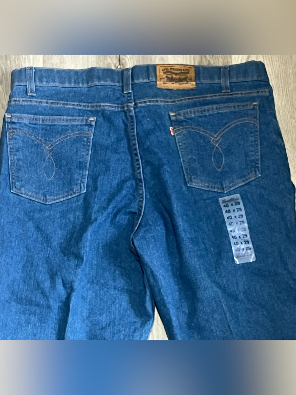 Levi's Action Jeans Orange Tab Lite Blue 38x30 Vintage 1996 USA W/ Tags NOS